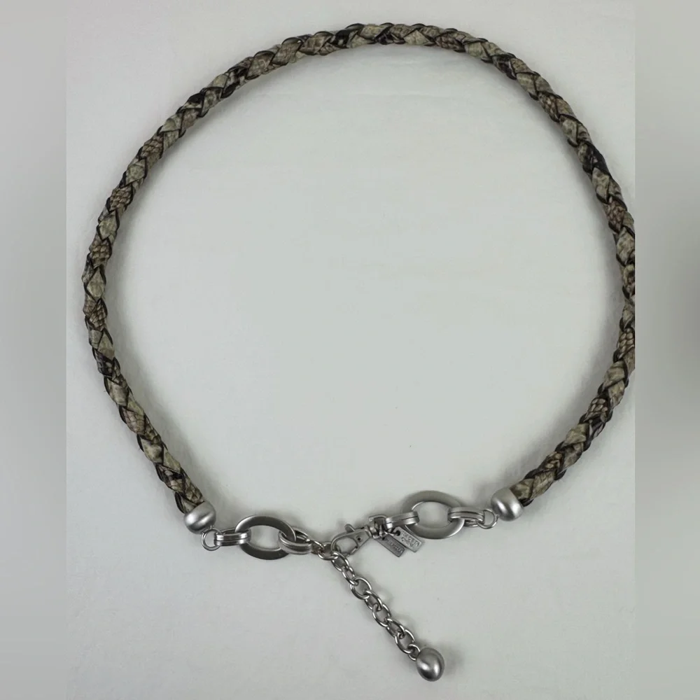 Chico's Vintage Snake-Print Braided Rope Chain Belt